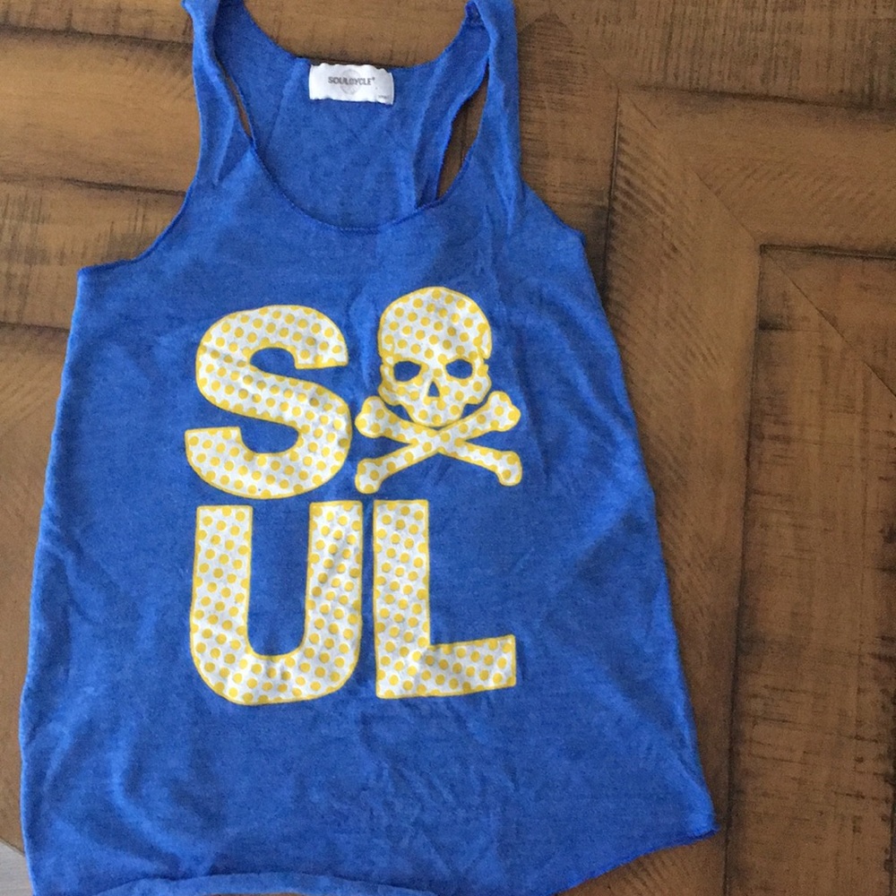 SOUL CYCLE VINTAGE BLUE TANK TOP
